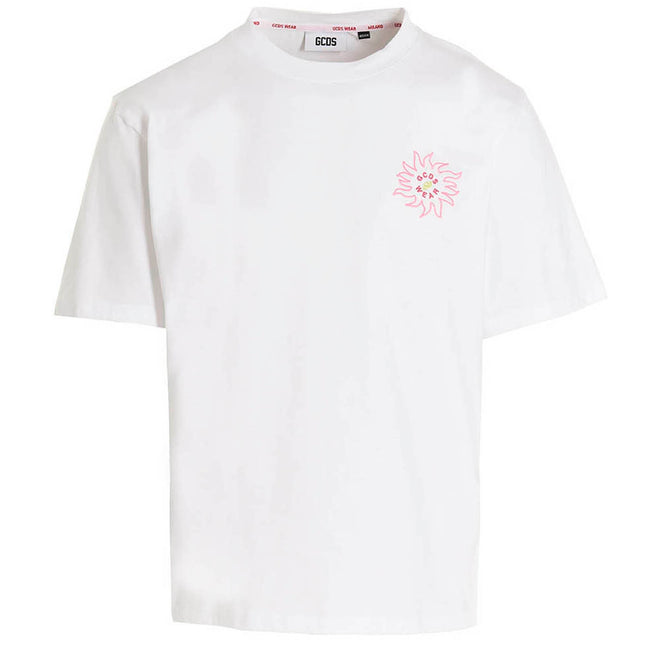 GCDS White Cotton T-Shirt