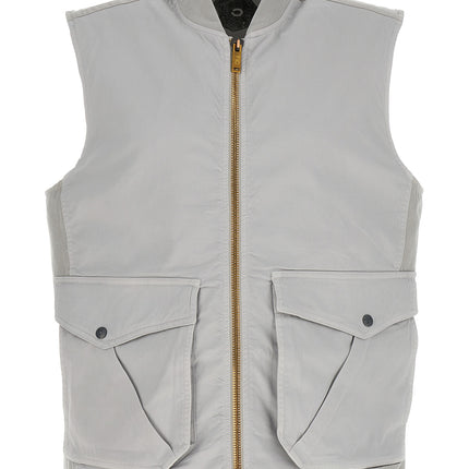 Objects IV Life Gray Cotton Sleeveless Jacket