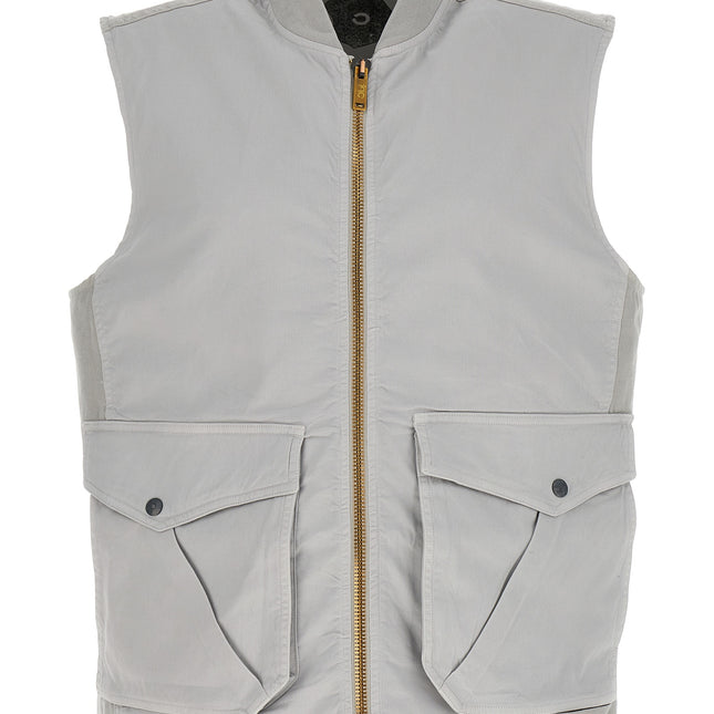Objects IV Life Gray Cotton Sleeveless Jacket
