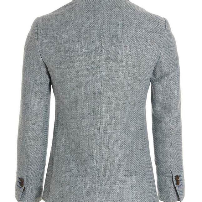 MAURIZIO MIRI Blue Silk Blazer