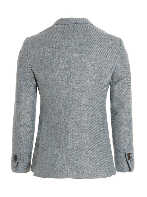 MAURIZIO MIRI Blue Silk Blazer