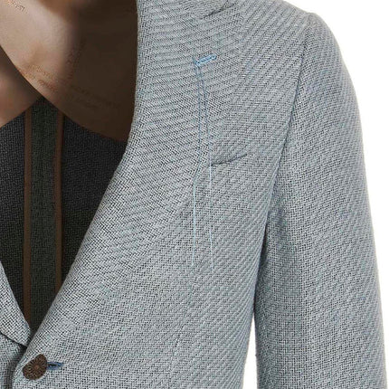 MAURIZIO MIRI Blue Silk Blazer