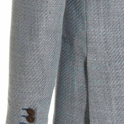 MAURIZIO MIRI Blue Silk Blazer