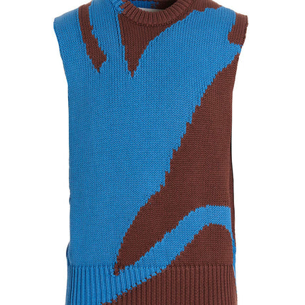 Jil Sander Multicolor Cotton Sleeveles Sweater