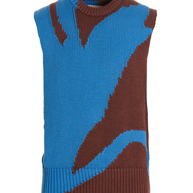 Jil Sander Multicolor Cotton Sleeveles Sweater