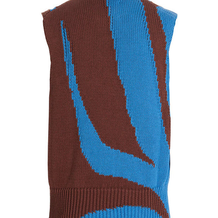 Jil Sander Multicolor Cotton Sleeveles Sweater