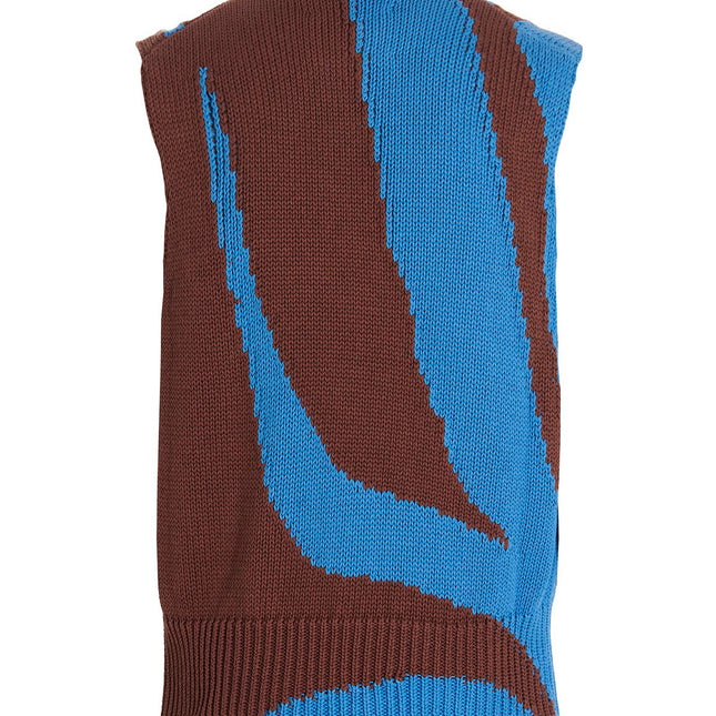 Jil Sander Multicolor Cotton Sleeveles Sweater