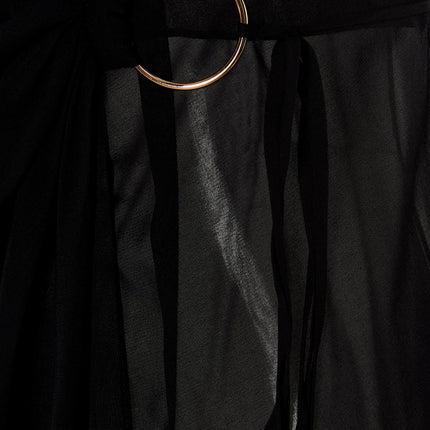 Louisa Ballou Black Silk Long Dress