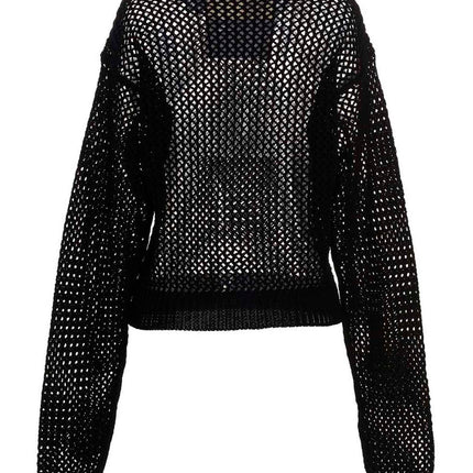 RAMAEL Black Cotton Cardigan
