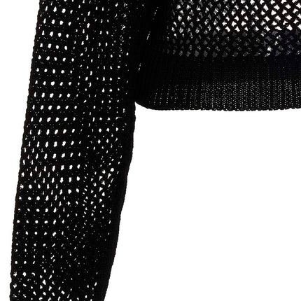 RAMAEL Black Cotton Cardigan