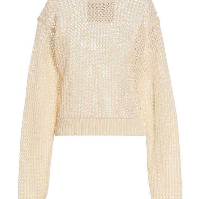 RAMAEL White Cotton Cardigan