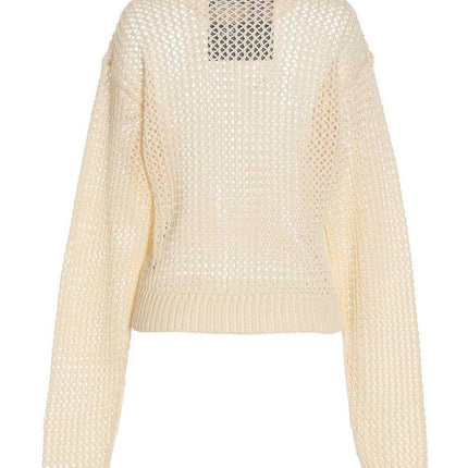 RAMAEL White Cotton Cardigan