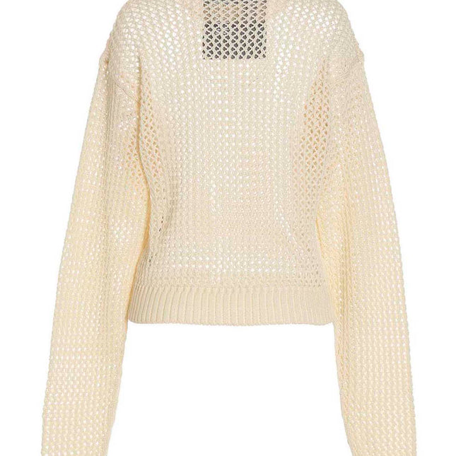 RAMAEL White Cotton Cardigan