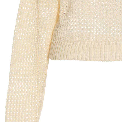RAMAEL White Cotton Cardigan