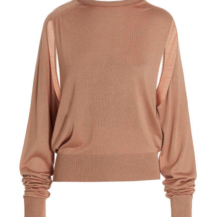 RAMAEL Beige Silk Cardigan