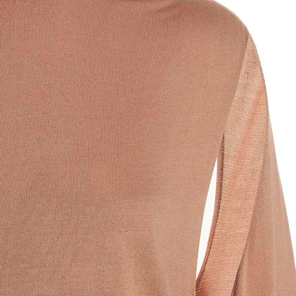 RAMAEL Beige Silk Cardigan