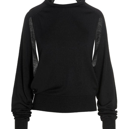 RAMAEL Black Silk Cardigan