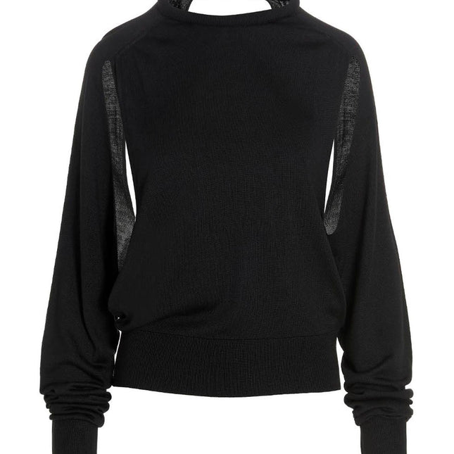 RAMAEL Black Silk Cardigan