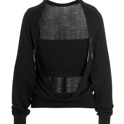 RAMAEL Black Silk Cardigan