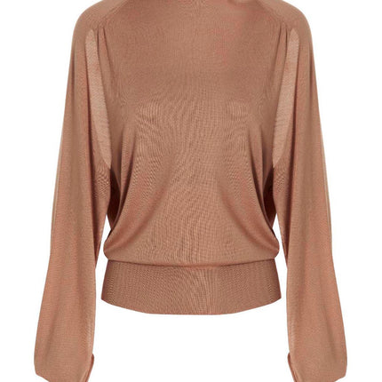 RAMAEL Beige Silk Cardigan