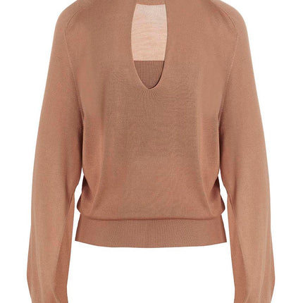 RAMAEL Beige Silk Cardigan