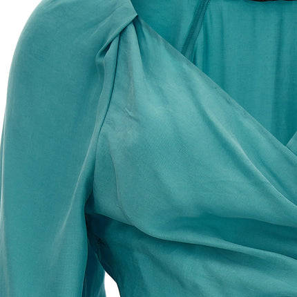 Ungaro Blue Lyocell Mini Skirt