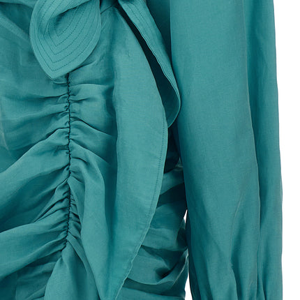 Ungaro Blue Lyocell Mini Skirt