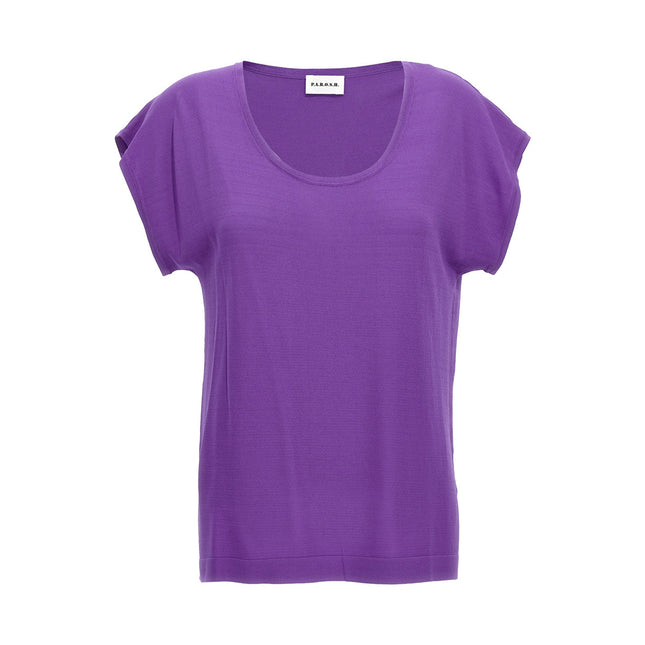 P.A.R.O.S.H. Purple Viscose T-Shirt