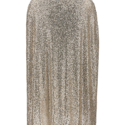 LE TWINS Silver Polyester Short Dress