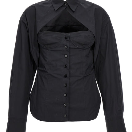 The Attico Black Cotton Blouse