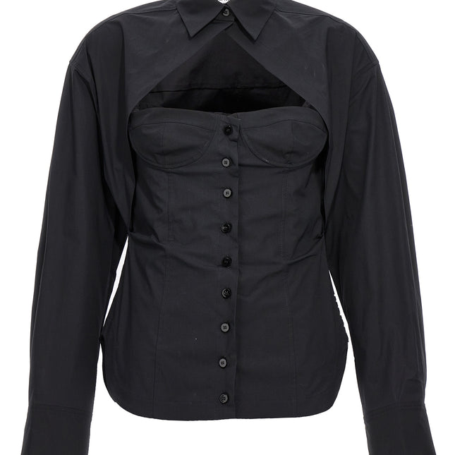 The Attico Black Cotton Blouse