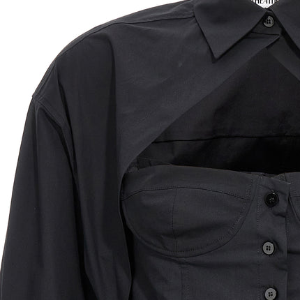 The Attico Black Cotton Blouse