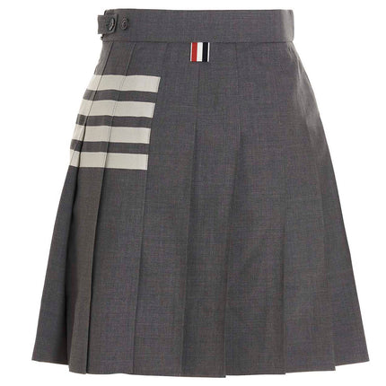 Thom Browne Gray Wool Long Skirt