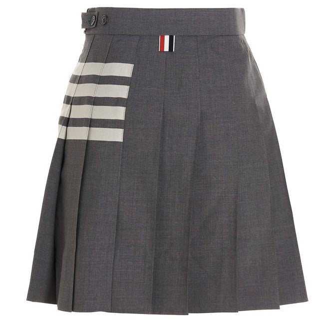 Thom Browne Gray Wool Long Skirt