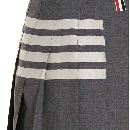 Thom Browne Gray Wool Long Skirt