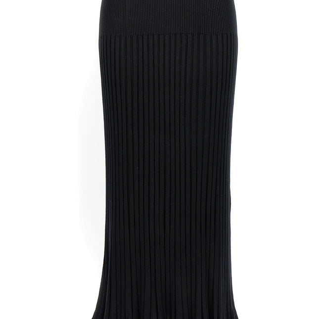 Proenza Schouler Black Silk Midi Skirt