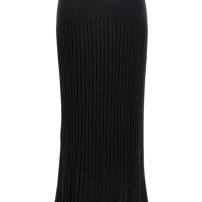 Proenza Schouler Black Silk Midi Skirt