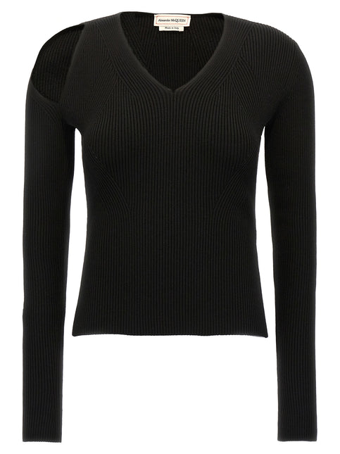 Alexander McQueen Black Wool Cardigan