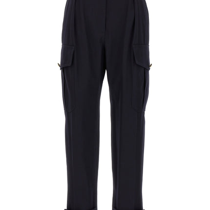 Alexander McQueen Blue Wool Cargo Pants
