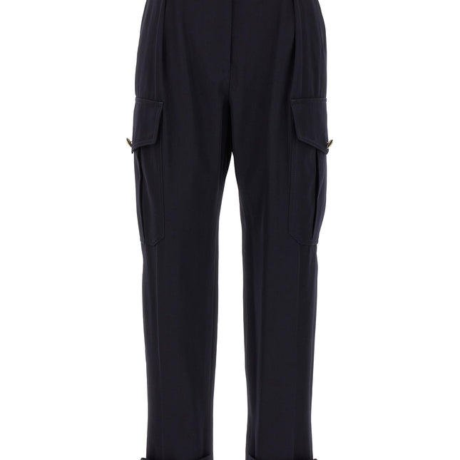 Alexander McQueen Blue Wool Cargo Pants