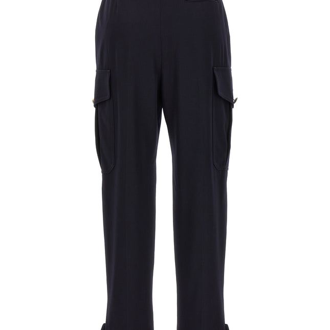 Alexander McQueen Blue Wool Cargo Pants