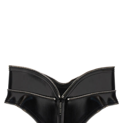 Alexander McQueen Black Leather Regular Belt