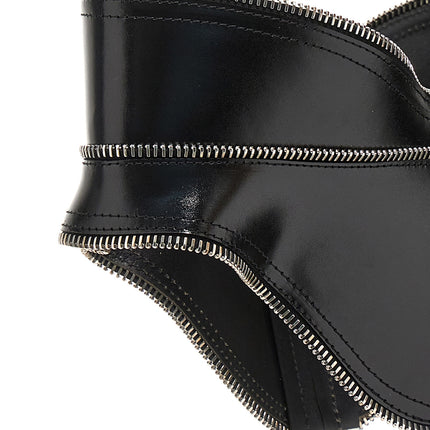 Alexander McQueen Black Leather Regular Belt
