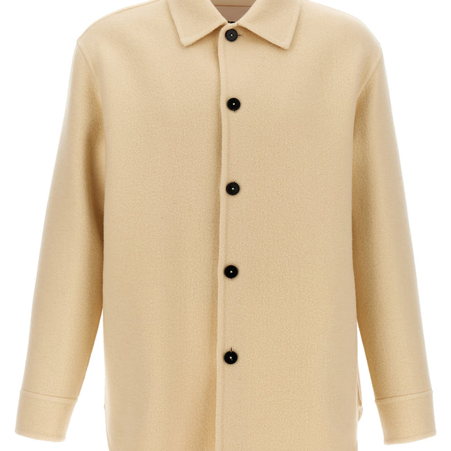 Jil Sander Beige Virgin Wool Coat