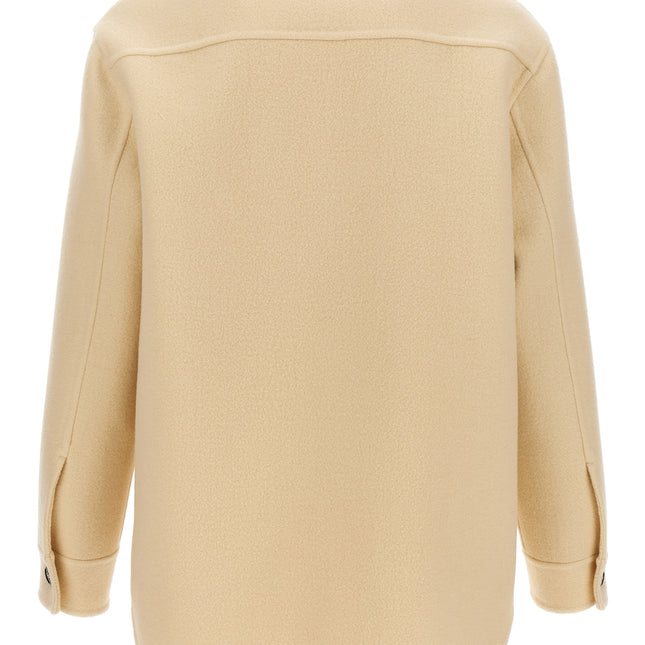 Jil Sander Beige Virgin Wool Coat