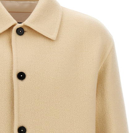 Jil Sander Beige Virgin Wool Coat