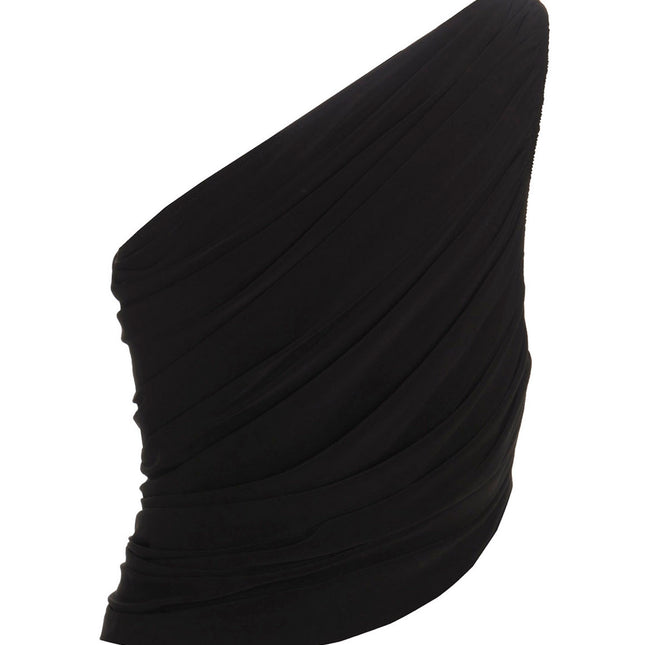 Norma Kamali Black Polyamide Tank Tops