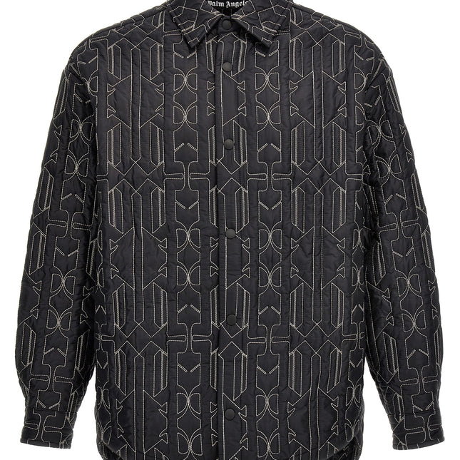 Palm Angels Gray Polyamide Shell Jacket
