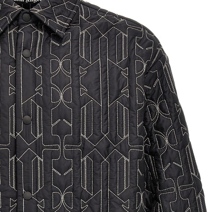 Palm Angels Gray Polyamide Shell Jacket