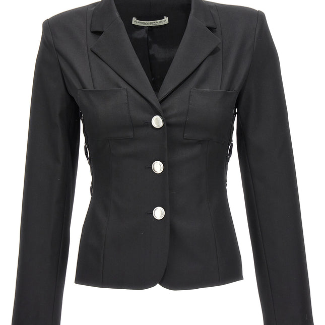 Alessandra Rich Black Wool Blazer
